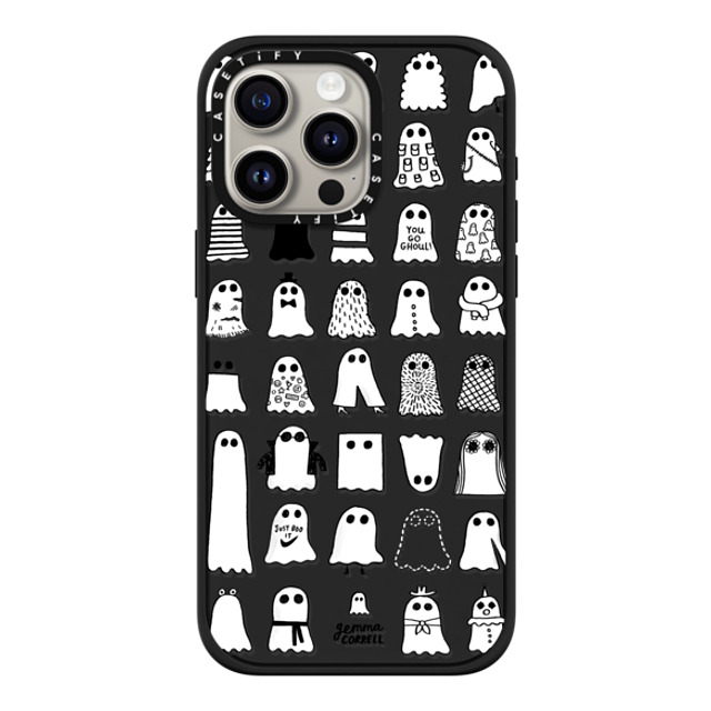 Gemma Correll x CASETiFY iPhone 15 Pro Max ケース マットブラック インパクトケース MagSafe対応 Ghost Fashions