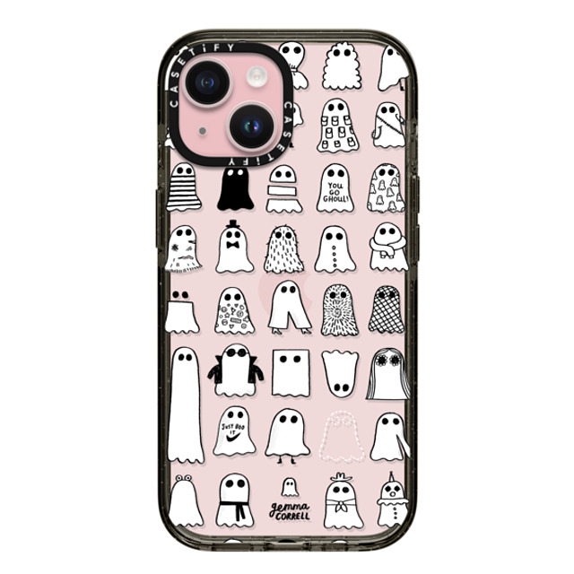 Gemma Correll x CASETiFY iPhone 15 ケース ブラック インパクトケース Ghost Fashions