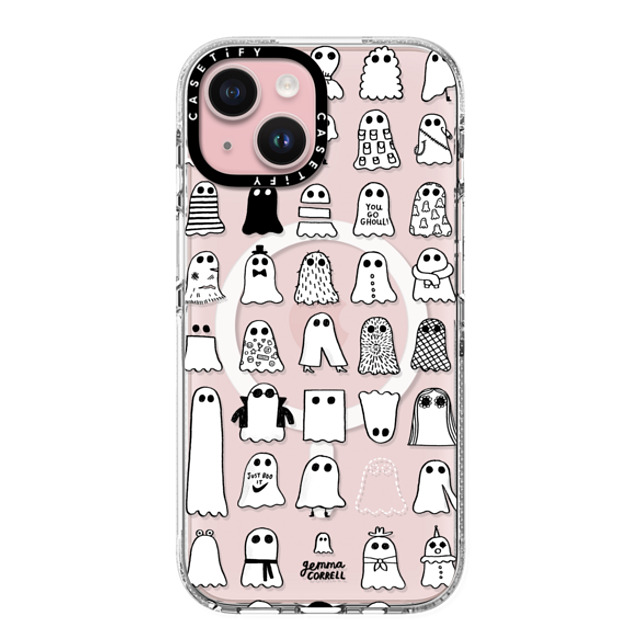 Gemma Correll x CASETiFY iPhone 15 ケース クリア クリア ケース MagSafe対応 Ghost Fashions