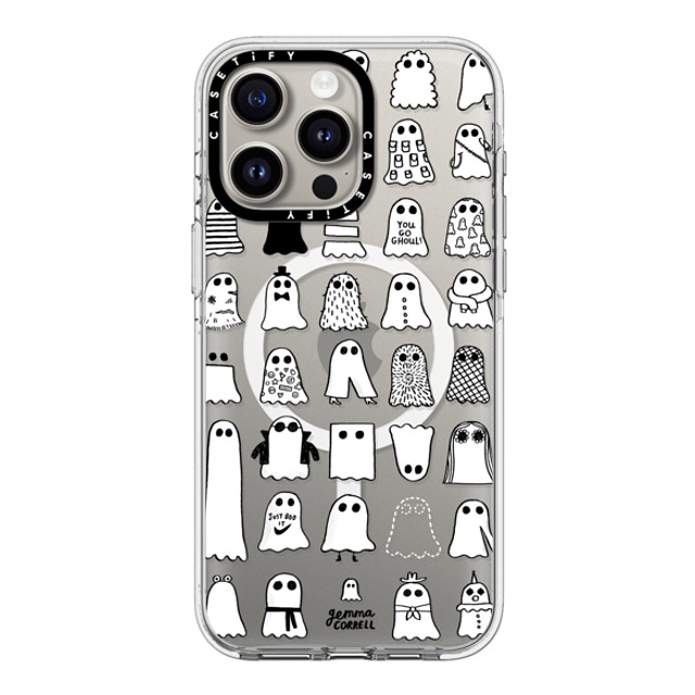 Gemma Correll x CASETiFY iPhone 15 Pro Max ケース クリア クリア ケース MagSafe対応 Ghost Fashions