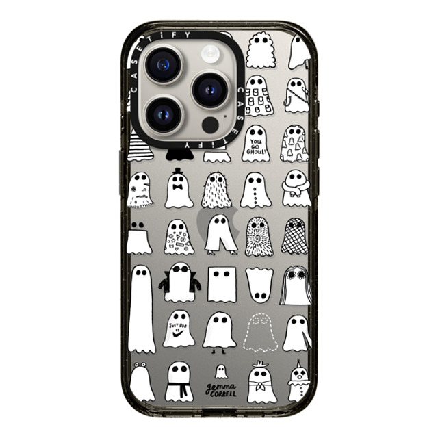 Gemma Correll x CASETiFY iPhone 15 Pro ケース ブラック インパクトケース Ghost Fashions