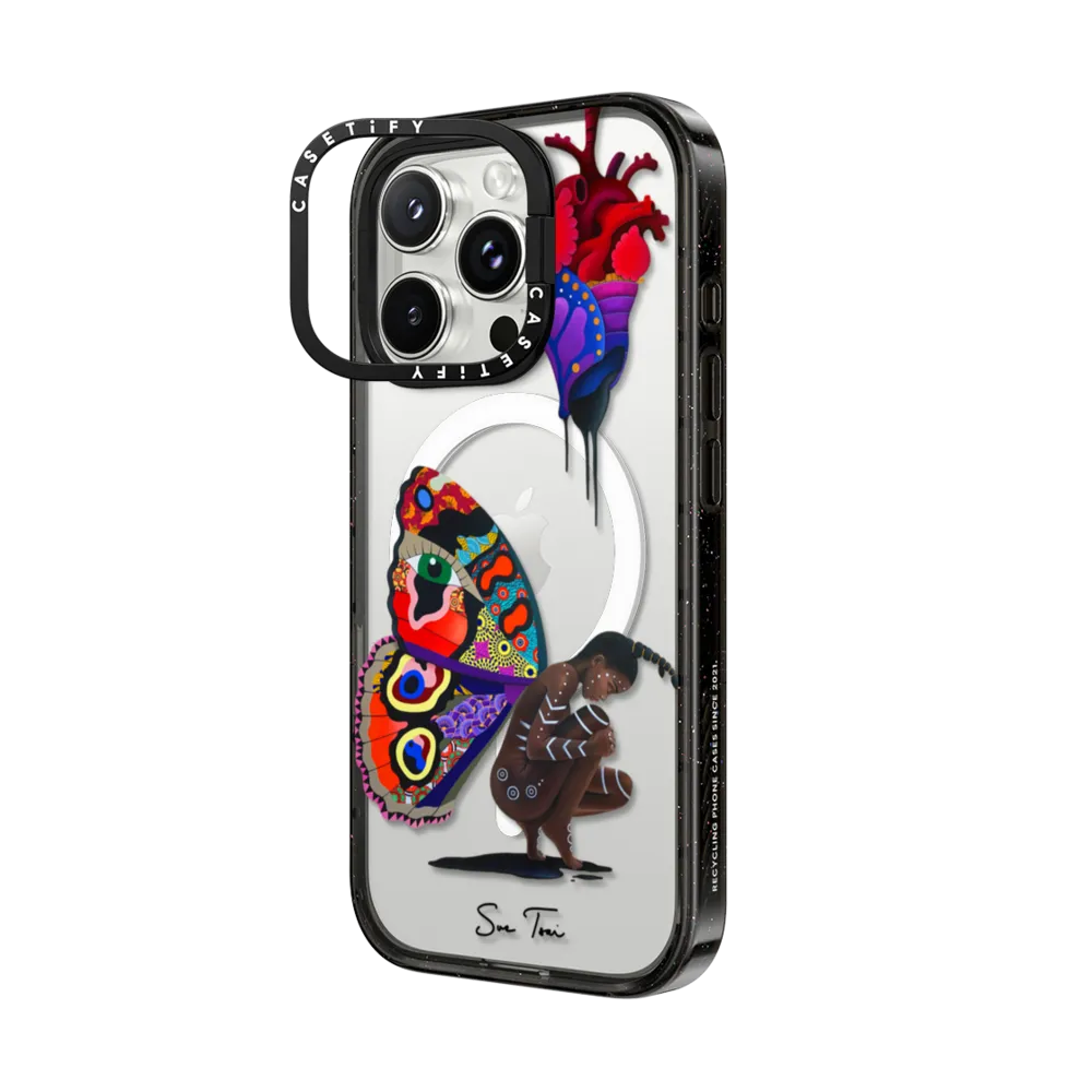 Impact Ring Stand iPhone 16 Pro Max Case MagSafe Compatible - METAMORPHOSIS IPHONE CASE BY SUE TSAI