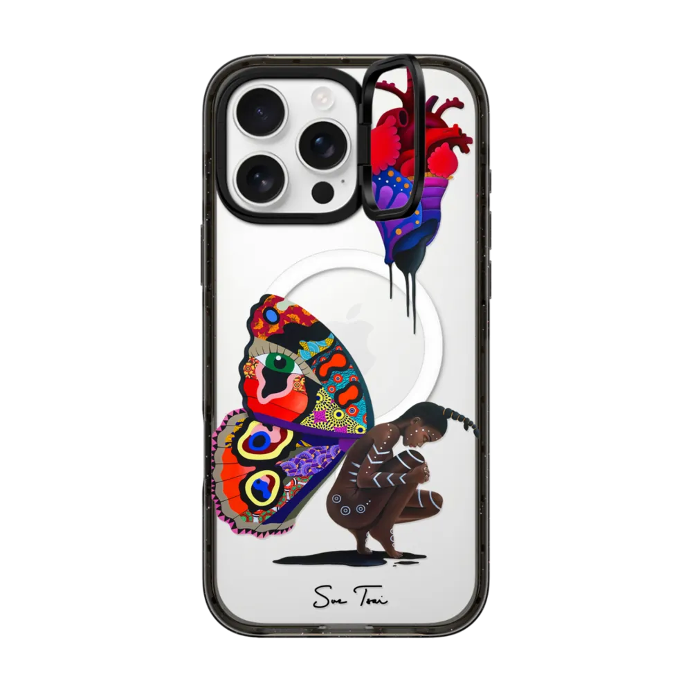 Impact Ring Stand iPhone 16 Pro Max Case MagSafe Compatible - METAMORPHOSIS IPHONE CASE BY SUE TSAI