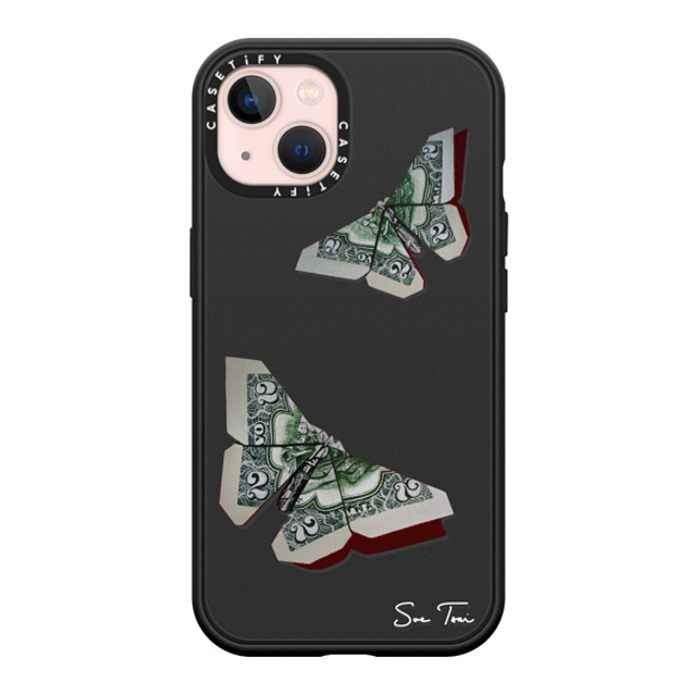 Sue Tsai x CASETiFY iPhone 13 ケース マットブラック インパクトケース MagSafe対応 MONEYFLY IPHONE CASE BY SUE TSAI