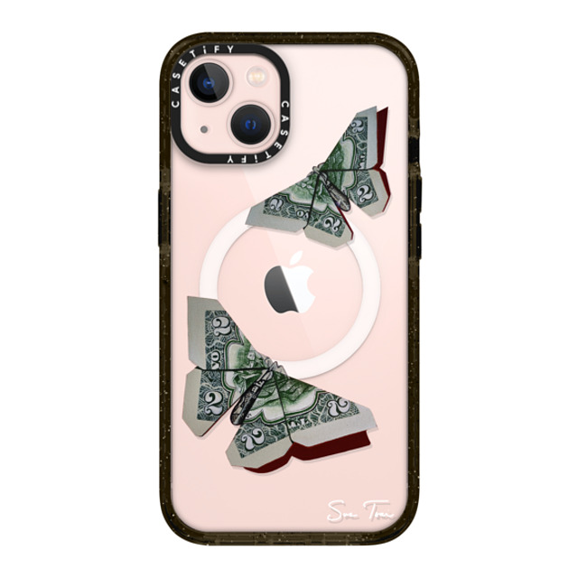 Sue Tsai x CASETiFY iPhone 13 ケース ブラック インパクトケース MagSafe対応 MONEYFLY IPHONE CASE BY SUE TSAI