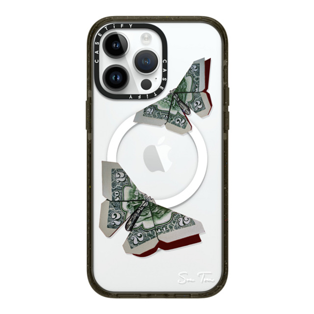 Sue Tsai x CASETiFY iPhone 14 Pro Max ケース ブラック インパクトケース MagSafe対応 MONEYFLY IPHONE CASE BY SUE TSAI