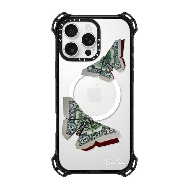 Sue Tsai x CASETiFY iPhone 16 Pro Max ケース ブラック バウンスケース MONEYFLY IPHONE CASE BY SUE TSAI