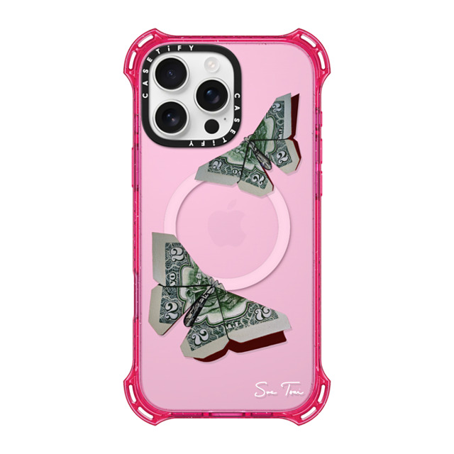 Sue Tsai x CASETiFY iPhone 16 Pro Max ケース プリムローズ ピンク バウンスケース MONEYFLY IPHONE CASE BY SUE TSAI
