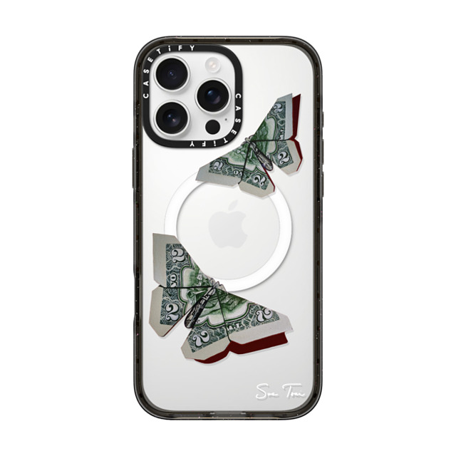 Sue Tsai x CASETiFY iPhone 16 Pro Max ケース ブラック インパクトケース MagSafe対応 MONEYFLY IPHONE CASE BY SUE TSAI