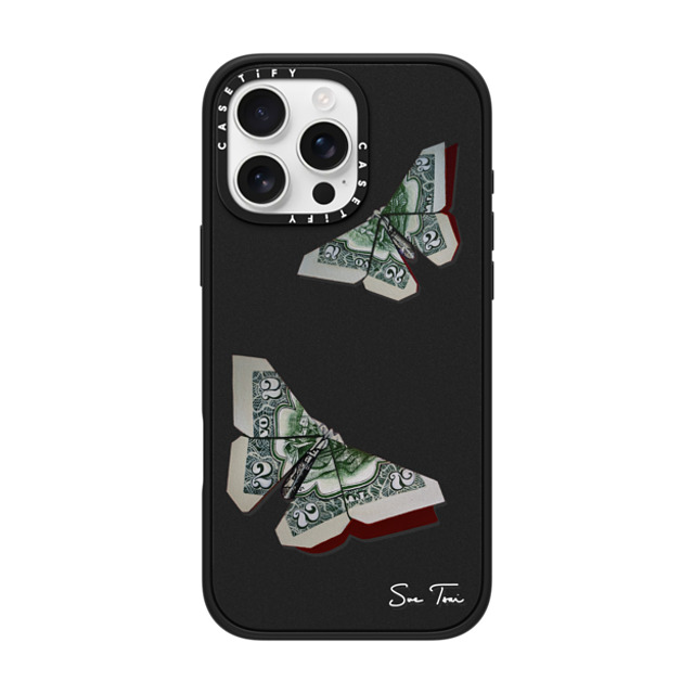 Sue Tsai x CASETiFY iPhone 16 Pro Max ケース マットブラック インパクトケース MagSafe対応 MONEYFLY IPHONE CASE BY SUE TSAI