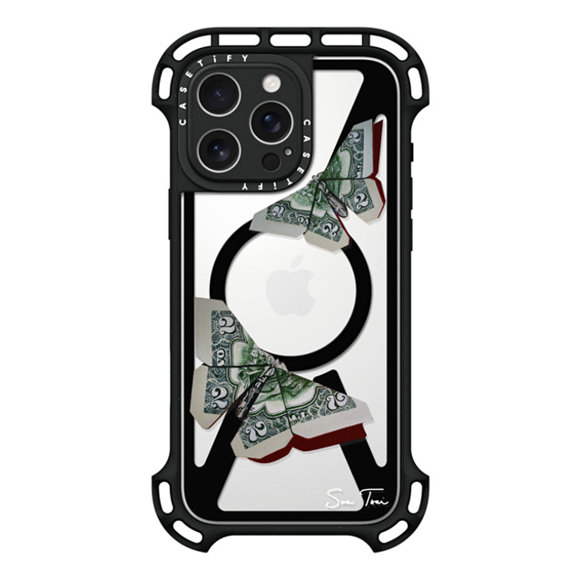 Sue Tsai x CASETiFY iPhone 16 Pro Max ケース ブラック ウルトラ バウンスケース MagSafe対応 MONEYFLY IPHONE CASE BY SUE TSAI