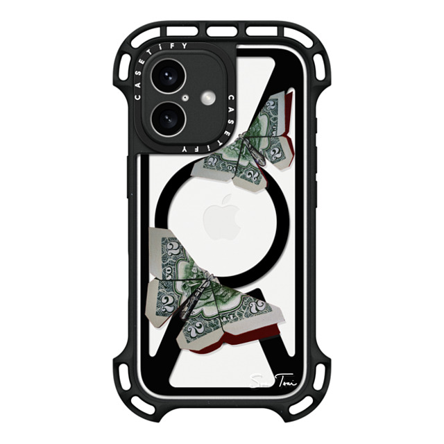 Sue Tsai x CASETiFY iPhone 16 ケース ブラック ウルトラ バウンスケース MagSafe対応 MONEYFLY IPHONE CASE BY SUE TSAI