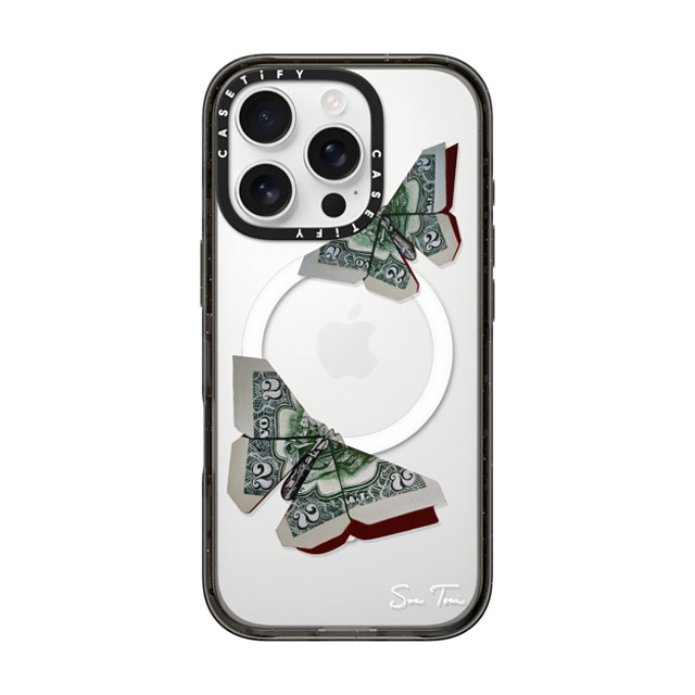 Sue Tsai x CASETiFY iPhone 16 Pro ケース ブラック インパクトケース MagSafe対応 MONEYFLY IPHONE CASE BY SUE TSAI