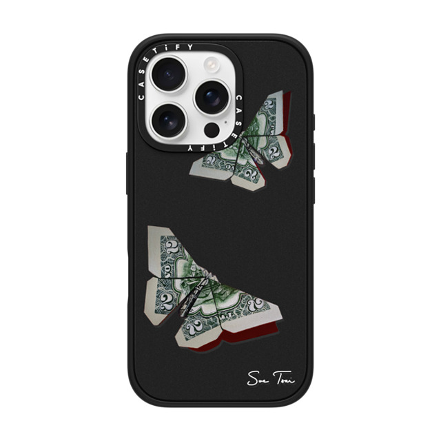 Sue Tsai x CASETiFY iPhone 16 Pro ケース マットブラック インパクトケース MagSafe対応 MONEYFLY IPHONE CASE BY SUE TSAI