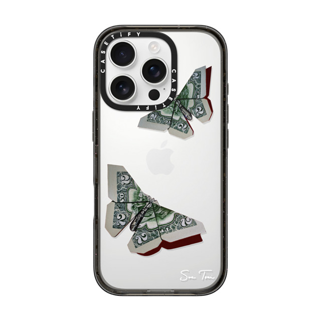 Sue Tsai x CASETiFY iPhone 16 Pro ケース ブラック インパクトケース MONEYFLY IPHONE CASE BY SUE TSAI