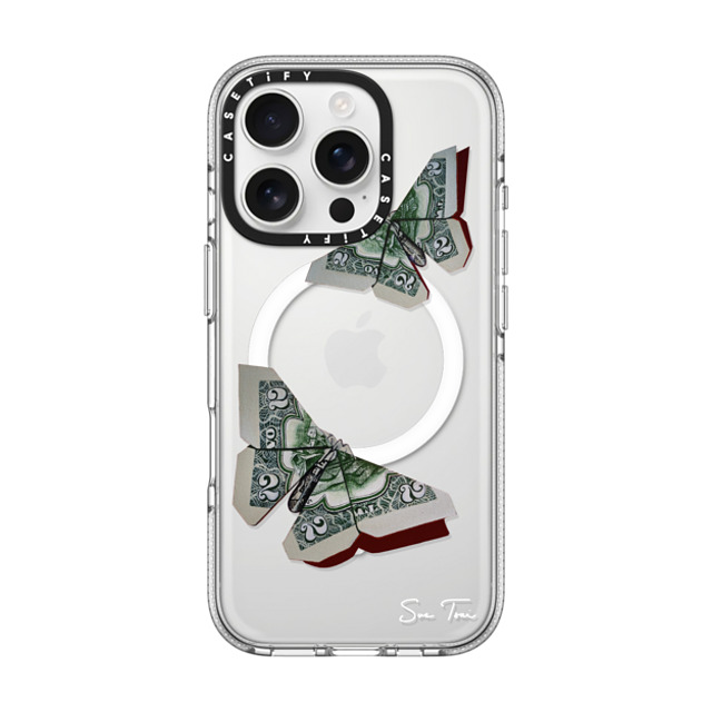 Sue Tsai x CASETiFY iPhone 16 Pro ケース クリア クリア ケース MagSafe対応 MONEYFLY IPHONE CASE BY SUE TSAI