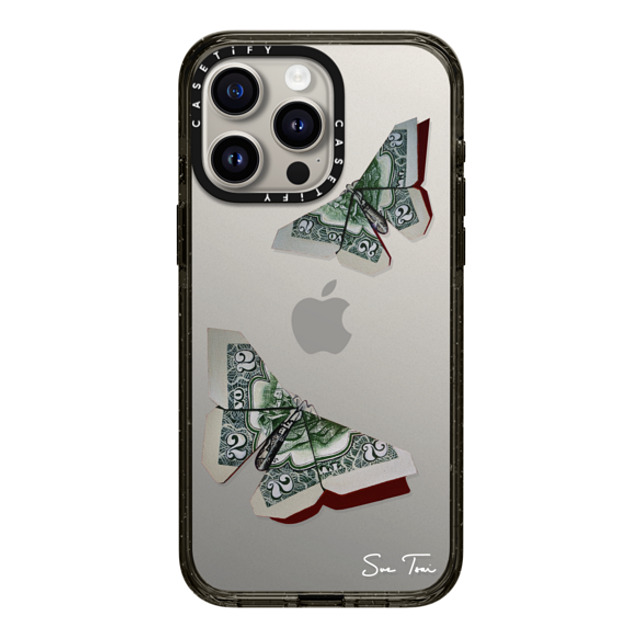 Sue Tsai x CASETiFY iPhone 15 Pro Max ケース ブラック インパクトケース MONEYFLY IPHONE CASE BY SUE TSAI