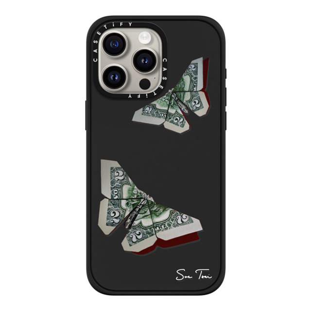 Sue Tsai x CASETiFY iPhone 15 Pro Max ケース マットブラック インパクトケース MagSafe対応 MONEYFLY IPHONE CASE BY SUE TSAI