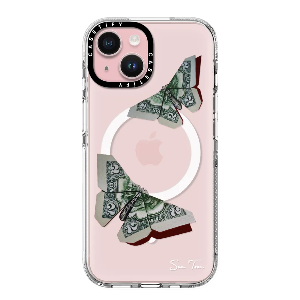 Clear iPhone 15 Case MagSafe Compatible - MONEYFLY IPHONE CASE BY SUE TSAI