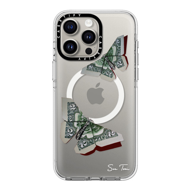 Sue Tsai x CASETiFY iPhone 15 Pro Max ケース クリア クリア ケース MagSafe対応 MONEYFLY IPHONE CASE BY SUE TSAI