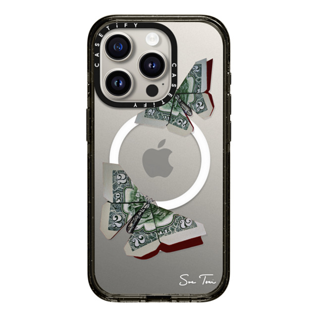 Sue Tsai x CASETiFY iPhone 15 Pro ケース ブラック インパクトケース MagSafe対応 MONEYFLY IPHONE CASE BY SUE TSAI