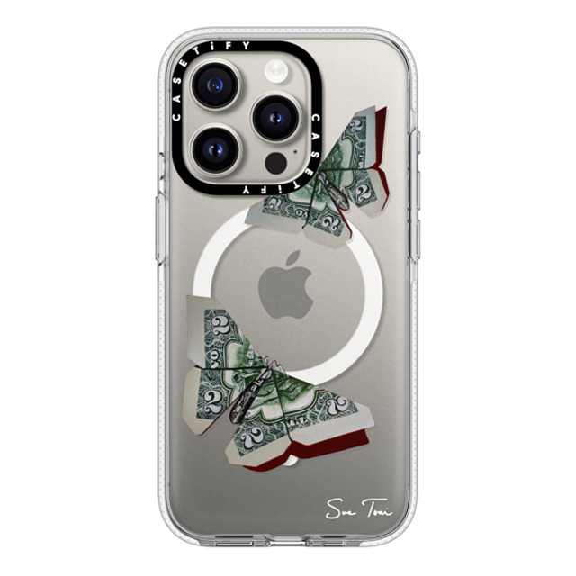 Sue Tsai x CASETiFY iPhone 15 Pro ケース クリア クリア ケース MagSafe対応 MONEYFLY IPHONE CASE BY SUE TSAI