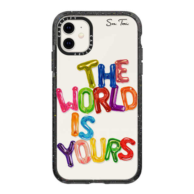 Sue Tsai x CASETiFY iPhone 11 ケース ブラック インパクトケース THE WORLD IS YOURS IPHONE CASE BY SUE TSAI