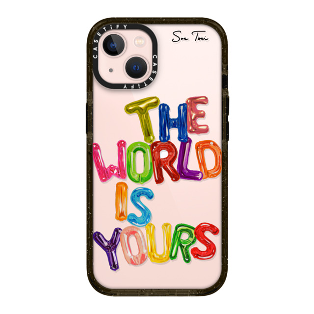 Sue Tsai x CASETiFY iPhone 13 ケース ブラック インパクトケース THE WORLD IS YOURS IPHONE CASE BY SUE TSAI