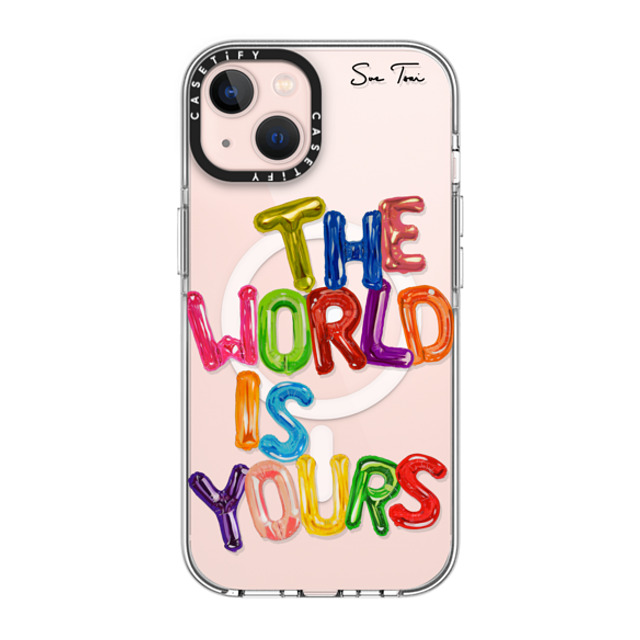 Sue Tsai x CASETiFY iPhone 13 ケース クリア クリア ケース MagSafe対応 THE WORLD IS YOURS IPHONE CASE BY SUE TSAI