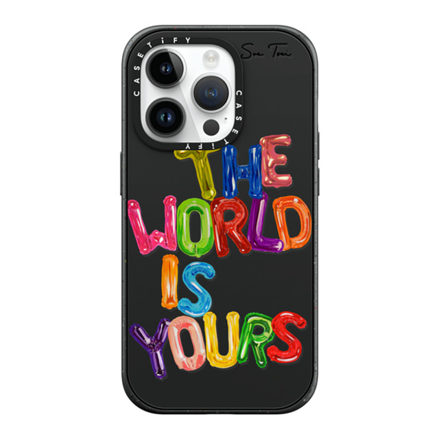 Sue Tsai x CASETiFY iPhone 14 Pro ケース マットブラック インパクトケース MagSafe対応 THE WORLD IS YOURS IPHONE CASE BY SUE TSAI