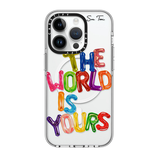 Sue Tsai x CASETiFY iPhone 14 Pro Case Clear Clear Case MagSafe Compatible THE WORLD IS YOURS IPHONE CASE BY SUE TSAI Sue Tsai x CASETiFY iPhone 14 Pro Case Clear Clear Case MagSafe Compatible THE WORLD IS YOURS IPHONE CASE BY SUE TSAI