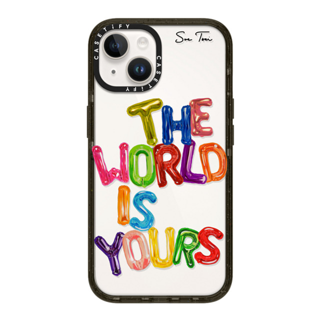 Sue Tsai x CASETiFY iPhone 14 ケース ブラック インパクトケース THE WORLD IS YOURS IPHONE CASE BY SUE TSAI