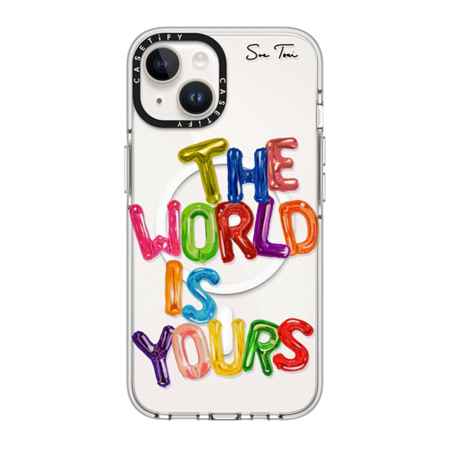 Sue Tsai x CASETiFY iPhone 14 ケース クリア クリア ケース MagSafe対応 THE WORLD IS YOURS IPHONE CASE BY SUE TSAI