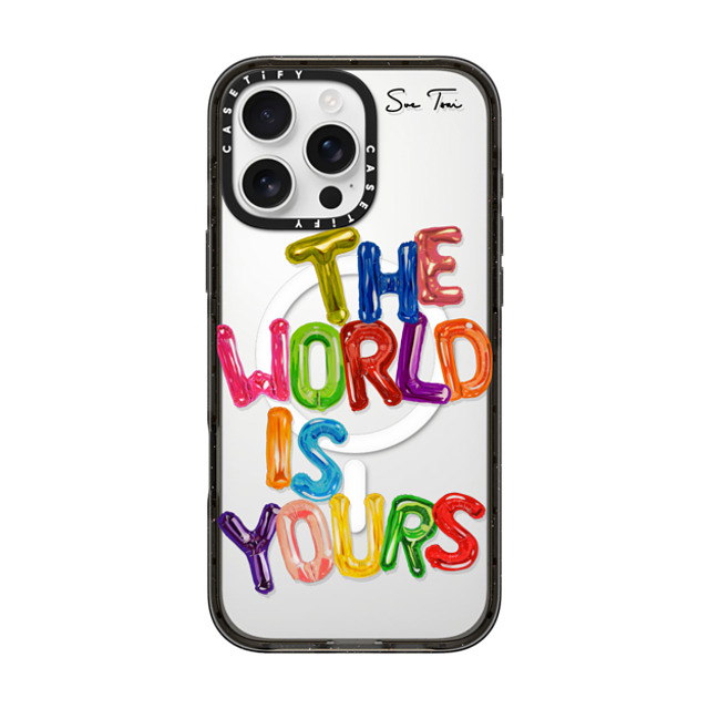 Sue Tsai x CASETiFY iPhone 16 Pro Max ケース ブラック インパクトケース MagSafe対応 THE WORLD IS YOURS IPHONE CASE BY SUE TSAI