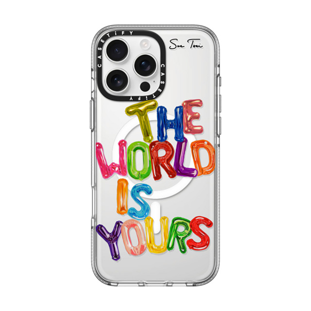 Sue Tsai x CASETiFY iPhone 16 Pro Max ケース クリア クリア ケース MagSafe対応 THE WORLD IS YOURS IPHONE CASE BY SUE TSAI