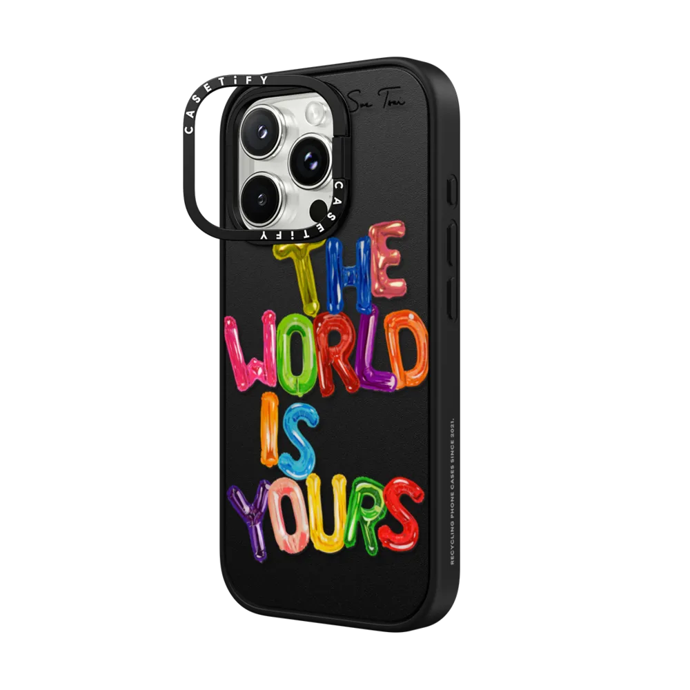 Impact Ring Stand iPhone 16 Pro Max Case MagSafe Compatible - THE WORLD IS YOURS IPHONE CASE BY SUE TSAI