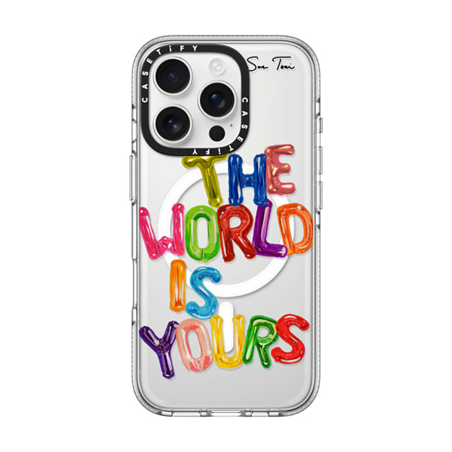 Sue Tsai x CASETiFY iPhone 16 Pro ケース クリア クリア ケース MagSafe対応 THE WORLD IS YOURS IPHONE CASE BY SUE TSAI