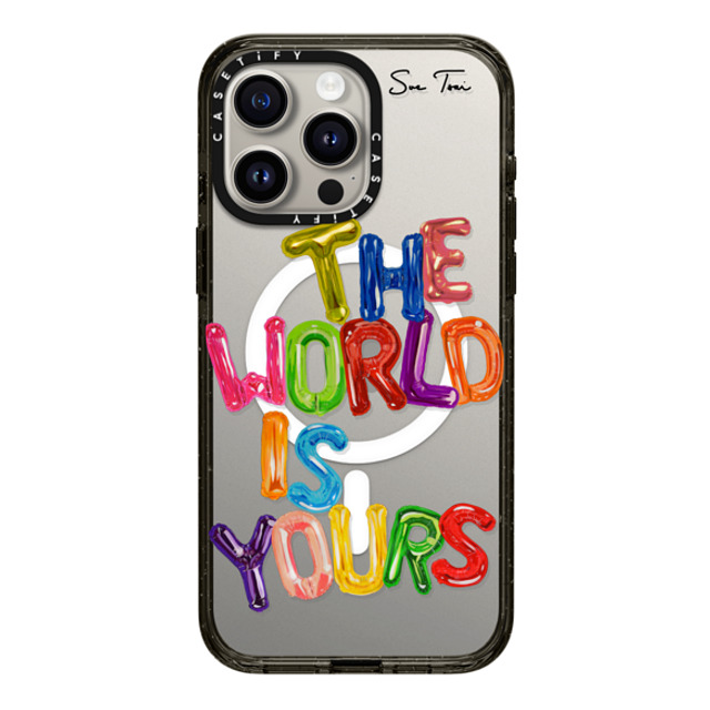 Sue Tsai x CASETiFY iPhone 15 Pro Max ケース ブラック インパクトケース MagSafe対応 THE WORLD IS YOURS IPHONE CASE BY SUE TSAI