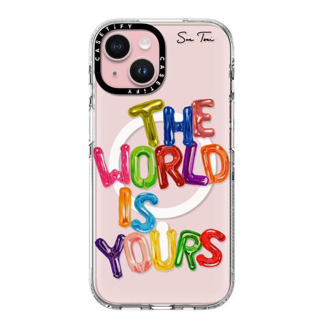 Sue Tsai x CASETiFY iPhone 15 ケース クリア クリア ケース MagSafe対応 THE WORLD IS YOURS IPHONE CASE BY SUE TSAI