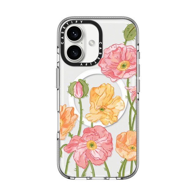 Ellamae Sketchbook x CASETiFY iPhone 16 Case Summer,Floral Clear Clear Case MagSafe Compatible Pastel Poppies Father's Day Ellamae Sketchbook x CASETiFY iPhone 16 Case Summer,Floral Clear Clear Case MagSafe Compatible Pastel Poppies Father's Day