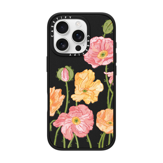 Ellamae Sketchbook x CASETiFY iPhone 16 Pro Case Summer,Floral Matte Black Impact Case MagSafe Compatible Pastel Poppies Back to School Ellamae Sketchbook x CASETiFY iPhone 16 Pro Case Summer,Floral Matte Black Impact Case MagSafe Compatible Pastel Poppies Back to School