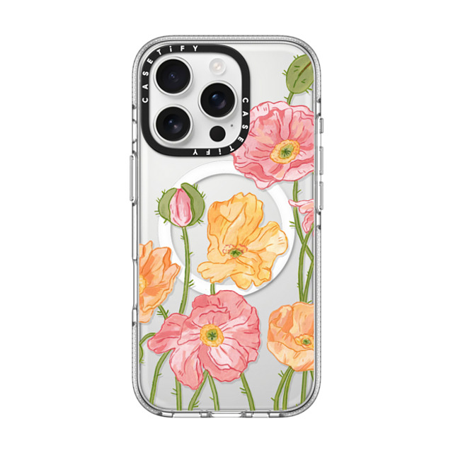 Ellamae Sketchbook x CASETiFY iPhone 16 Pro Case Summer,Floral Clear Clear Case MagSafe Compatible Pastel Poppies Father's Day Ellamae Sketchbook x CASETiFY iPhone 16 Pro Case Summer,Floral Clear Clear Case MagSafe Compatible Pastel Poppies Father's Day