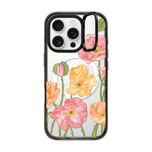 Ellamae Sketchbook x CASETiFY iPhone 16 Pro Case Summer,Floral Black インパクトリングスタンドケース MagSafe対応 Pastel Poppies Father's Day Ellamae Sketchbook x CASETiFY iPhone 16 Pro Case Summer,Floral Black インパクトリングスタンドケース MagSafe対応 Pastel Poppies Father's Day