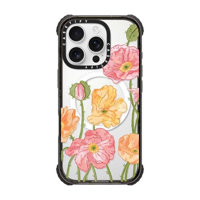 Ellamae Sketchbook x CASETiFY iPhone 16 Pro Case Summer,Floral Black ウルトラ インパクトケース MagSafe 対応 Pastel Poppies Father's Day Ellamae Sketchbook x CASETiFY iPhone 16 Pro Case Summer,Floral Black ウルトラ インパクトケース MagSafe 対応 Pastel Poppies Father's Day