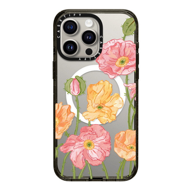 Ellamae Sketchbook x CASETiFY iPhone 15 Pro Max Case Summer,Floral Black Impact Case MagSafe Compatible Pastel Poppies Back to School Ellamae Sketchbook x CASETiFY iPhone 15 Pro Max Case Summer,Floral Black Impact Case MagSafe Compatible Pastel Poppies Back to School