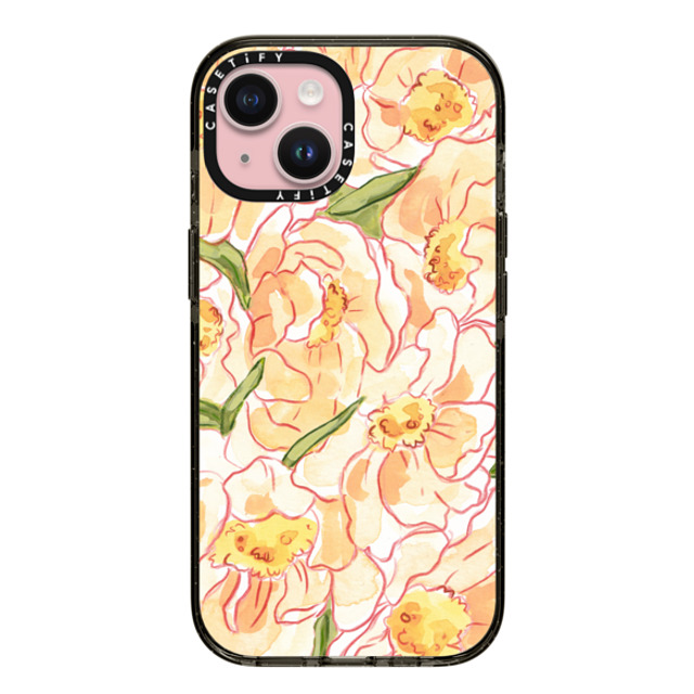 Ellamae Sketchbook x CASETiFY iPhone 15 Case Summer,Floral ブラック インパクトケース Elegant Floral Mother's Day Ellamae Sketchbook x CASETiFY iPhone 15 Case Summer,Floral ブラック インパクトケース Elegant Floral Mother's Day