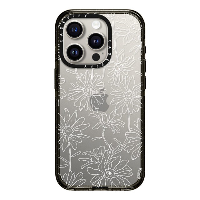 Ellamae Sketchbook x CASETiFY iPhone 15 Pro ケース ブラック インパクトケース Simple Daisies