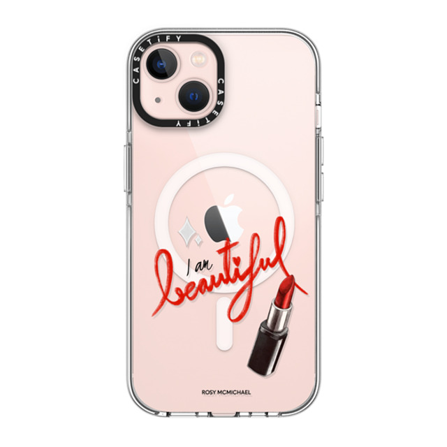 CASETiFY iPhone 13 ケース クリア クリア ケース MagSafe対応 I am beautiful rosy mcmichael