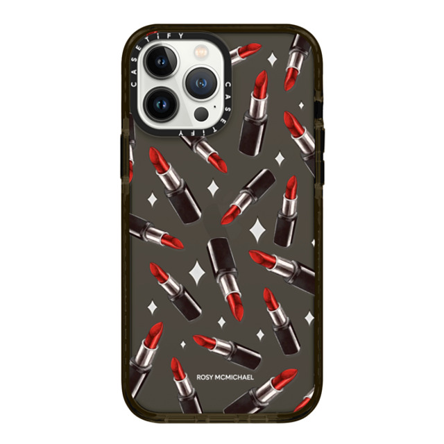 CASETiFY iPhone 13 Pro Max ケース ブラック インパクトケース The Red Lipstick rosy mcmichael