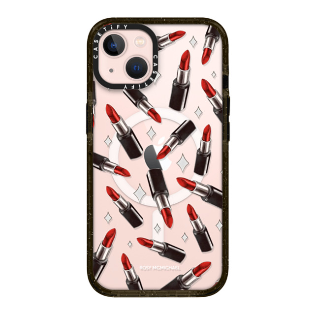 CASETiFY iPhone 13 ケース ブラック インパクトケース MagSafe対応 The Red Lipstick rosy mcmichael